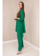 Súprava blúzka + nohavice s príveskom zelená