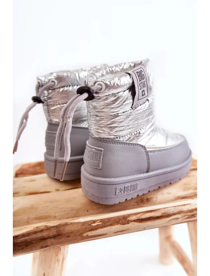 Dětské sněhule Big Star KK374218 Šedo-stříbrná