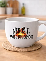 NERUŠIŤ, MOŽNO BÚCHNUŤ. – keramický hrnček 400 ml