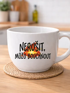 NERUŠIŤ, MOŽNO BÚCHNUŤ. – keramický hrnček 400 ml
