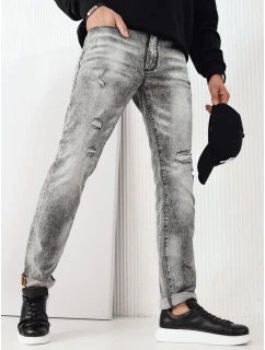 Pánske sivé džínsové nohavice FashionStreet UX4133