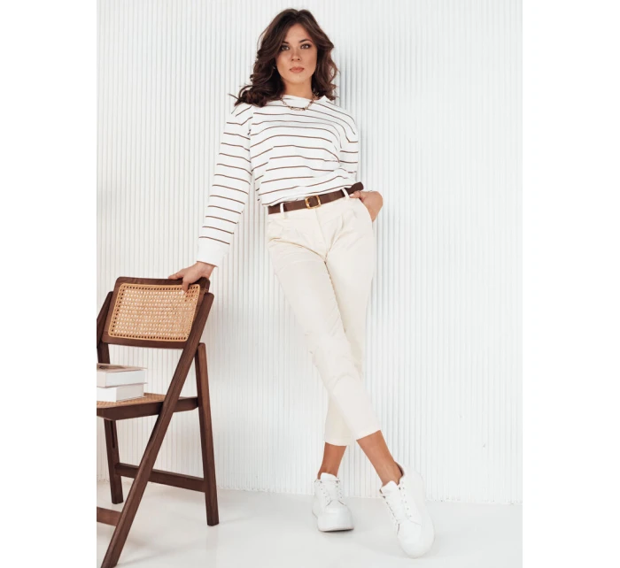 Dámske nohavice CHITRAS ecru chinos FashionStreet UY1884