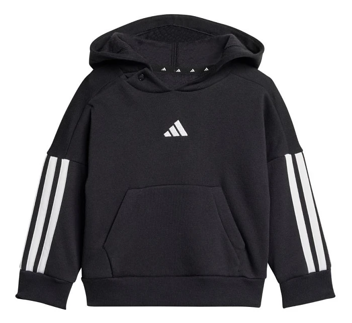 Adidas Essentials Joggers 3 Stripes Fleece Hoodie Black JD6484