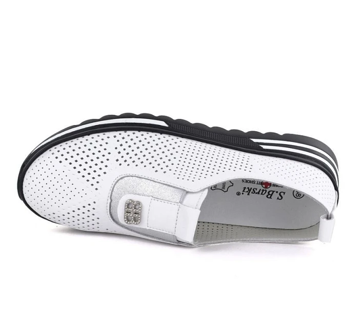 Dámské kožené boty na platformě bílé S.Barski model 22081741 - Hikvision Dámské kožené boty na platformě bílé S.Barski model 22081741 - Hikvision