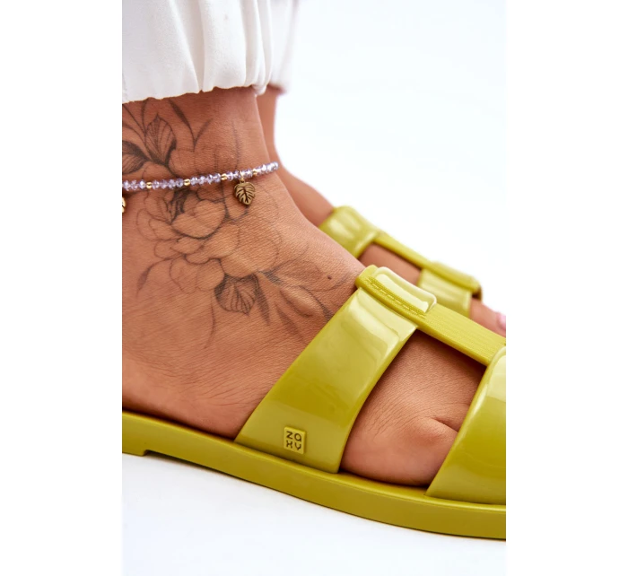 Módní pantofle  zelená model 21615460 - Zaxy