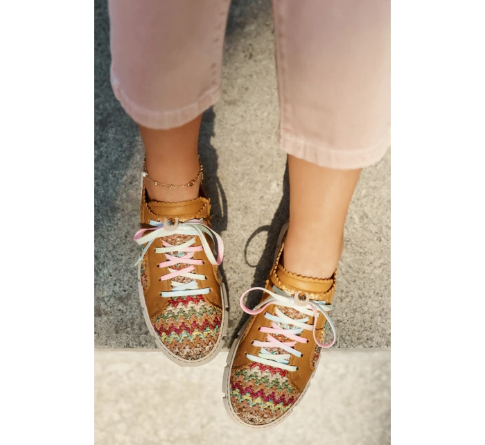 Dámské Kožené Polobotky model 21693708 Multikolor - Maciejka