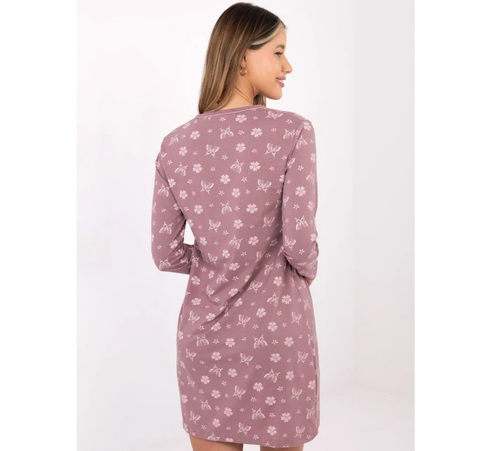 DU KN nočná košeľa FP 101.19 tmavoružová