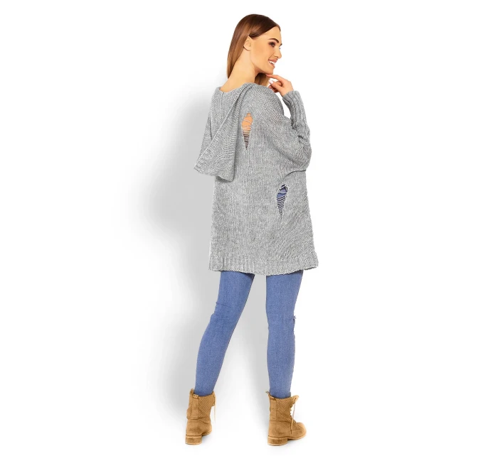 Dlhý sveter model 114560 PeeKaBoo