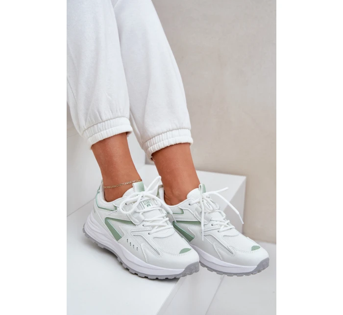 Buty Sportowe Damskie Big Star NN274A095 HI-POLY SYSTEM Biało-Zielone Buty Sportowe Damskie Big Star NN274A095 HI-POLY SYSTEM Biało-Zielone