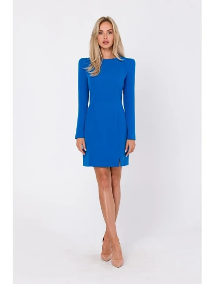 Šaty s prošíváním modré model 18863482 - Moe