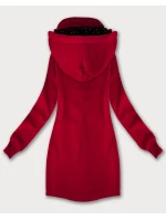 Bluza damska z kapturem i  czerwona model 21335857 - LHD