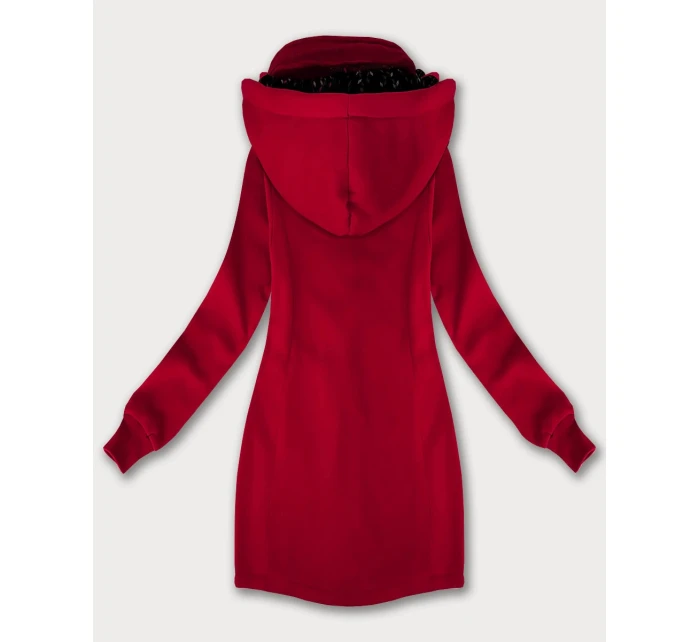 Bluza damska z kapturem i  czerwona model 21335857 - LHD