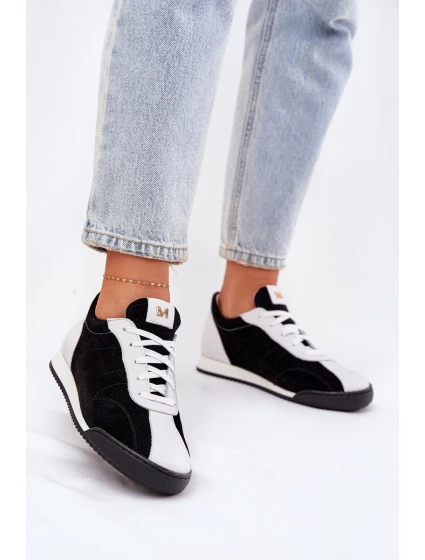 Dámské Kožené Sportovní Boty model 21690049 Černé - Laura Messi