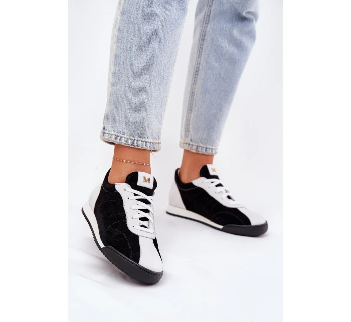 Dámské Kožené Sportovní Boty model 21690049 Černé - Laura Messi