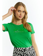 Monnari Tričká Dámske tričko so zeleným nápisom