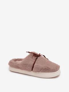 Dámske chlpaté papuče s kohútom - khaki Minella