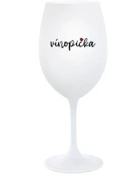 VÍNOPIČKA - bílá sklenice na víno 350 ml