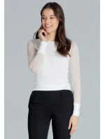 Dámská halenka model 18587062 krémová - Lenitif Dámská halenka model 18587062 krémová - Lenitif