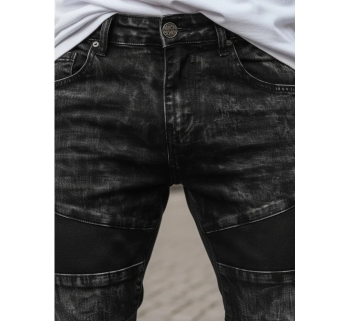 Pánske čierne džínsové nohavice FashionStreet UX3939