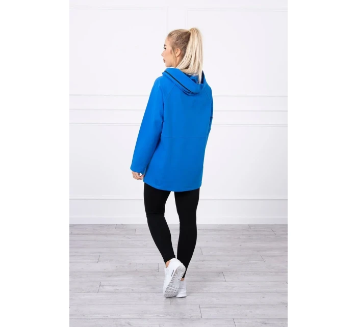 model 18745490 tunika s kapucí Oversize na zip - K-Fashion