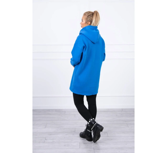 Nevädze modrá mikina s kapucňou