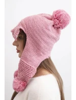 Dámská zimní čepice s vlnou a kšiltem a růžová model 21783035 - K-Fashion Dámská zimní čepice s vlnou a kšiltem a růžová model 21783035 - K-Fashion