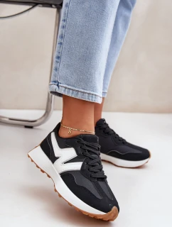 Buty Sportowe Sneakersy Damskie Czarne Britma