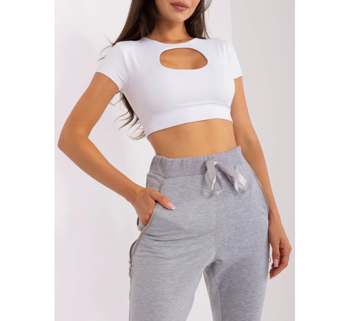 Spodnie EM DR HW 20 model 18761635 szary - FPrice Spodnie EM DR HW 20 model 18761635 szary - FPrice