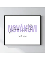 Personalizovaný magický fotorámik – 40x50 – mená novomanželov