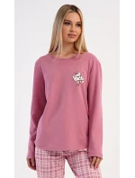 Dámske dlhé pyžamo Cat so šatkou Dámske dlhé pyžamo Cat so šatkou