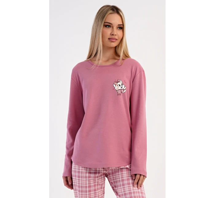 Dámske dlhé pyžamo Cat so šatkou Dámske dlhé pyžamo Cat so šatkou