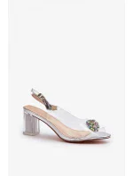 Sandále na podpätku model 195424 Step in style Sandále na podpätku model 195424 Step in style