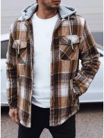 FashionStreet béžová pánska bunda s kapucňou TX4960 FashionStreet béžová pánska bunda s kapucňou TX4960