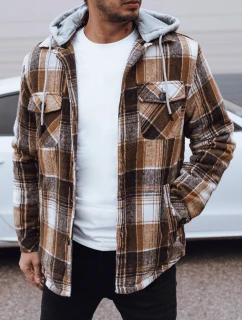 Pánská bunda s kapucí béžová Dstreet TX4960