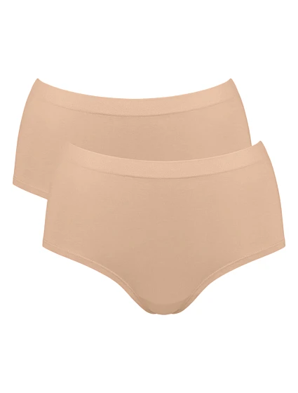 Dámske nohavičky s vysokým pásom GO Sense 2P - BROWN - light beige 1195 - SLOGGI