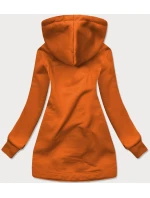 Dámska dlhá mikina na zips v karamelovej farbe (AMG815) Dámska dlhá mikina na zips v karamelovej farbe (AMG815)