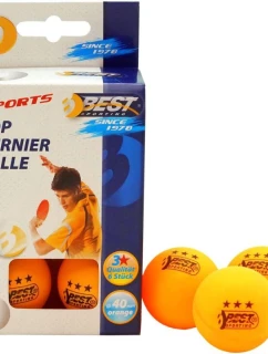 NAJLEPŠIE ŠPORTOVÉ TURNAJOVÉ LOPTIČKY NA STOLNÝ TENIS 3 HVIEZDIČKY 6KS ORANŽOVÉ
