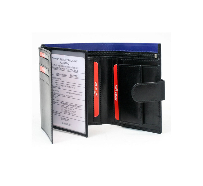 Peňaženka CE PR D1072L VT.95 čierna a modrá
