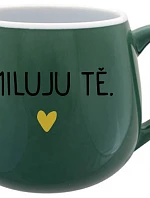 I LOVE YOU - zelený keramický hrnček 300 ml