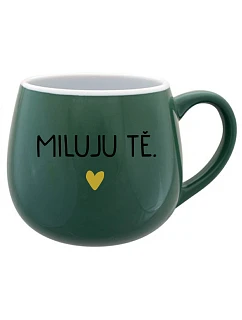 I LOVE YOU - zelený keramický hrnček 300 ml