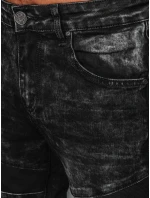 Pánske čierne džínsové nohavice FashionStreet UX3939