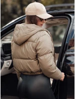 prošívaná dámská zimní bunda s kapucí béžová Dstreet model 21981034 - FashionStreet