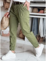 Dámské kalhoty chinos s páskem khaki Dstreet model 21986456 - FashionStreet Dámské kalhoty chinos s páskem khaki Dstreet model 21986456 - FashionStreet