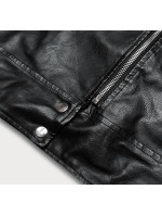 Černá bunda ramoneska s límcem (HM25)