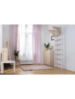 DREVENO-KOVOVÝ GYMNASTICKÝ REBRÍK NA 4 ÚCHOPY S DREVENOU TYČOU BENCHK 211W