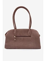 Kabelka s přívěskem a sponami eko semiš tmavě béžová model 22111664 - Flora&Co