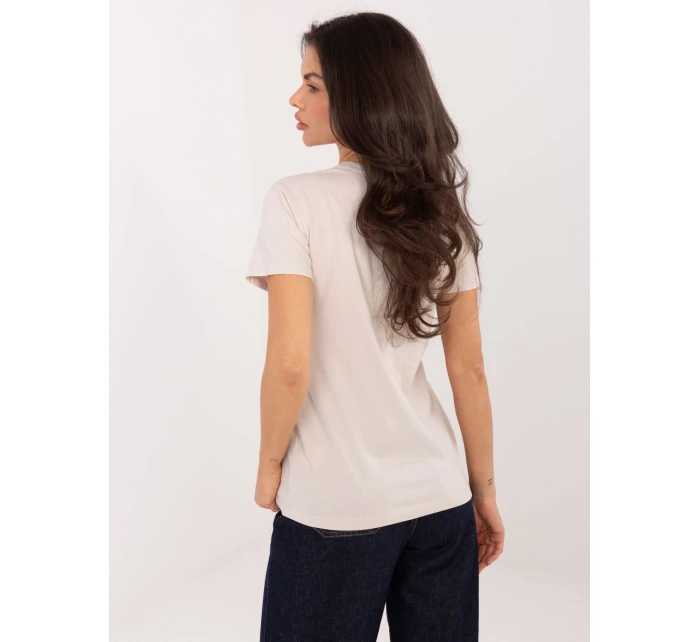 T shirt model 21798148 jasny beżowy - FPrice