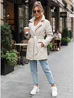 Dámska prechodná bunda TY5587 krémová - FashionStreet