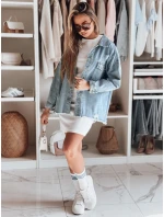 Dámská oversize džínová bunda modrá model 21988207 - Dstreet Dámská oversize džínová bunda modrá model 21988207 - Dstreet