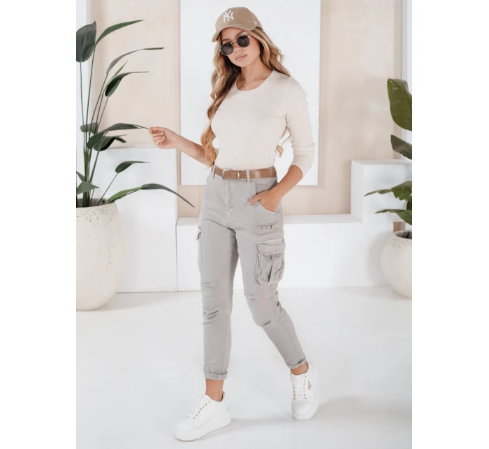 Dámske nohavice CARGOIF sivé FashionStreet UY2711